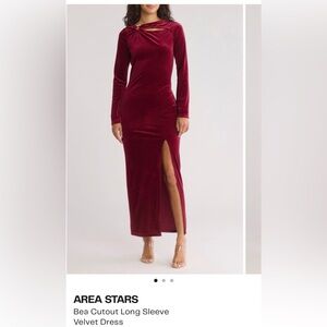 Chic Velvet Burgundy Maxi Dress